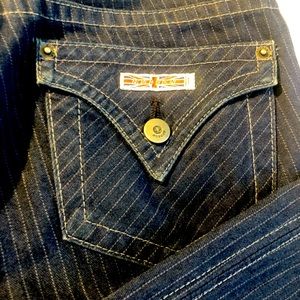 Hudson dark blue pinstripe bootcut jeans 27
